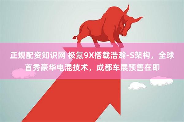 正规配资知识网 极氪9X搭载浩瀚-S架构，全球首秀豪华电混技术，成都车展预售在即